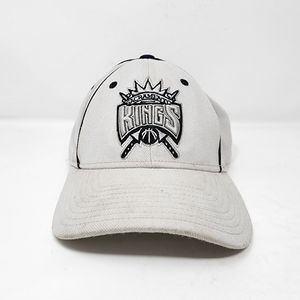 Vintage Sacramento Kings NBA Elevation Stretch Fit Hat Gray Stripes OSFA OSFM